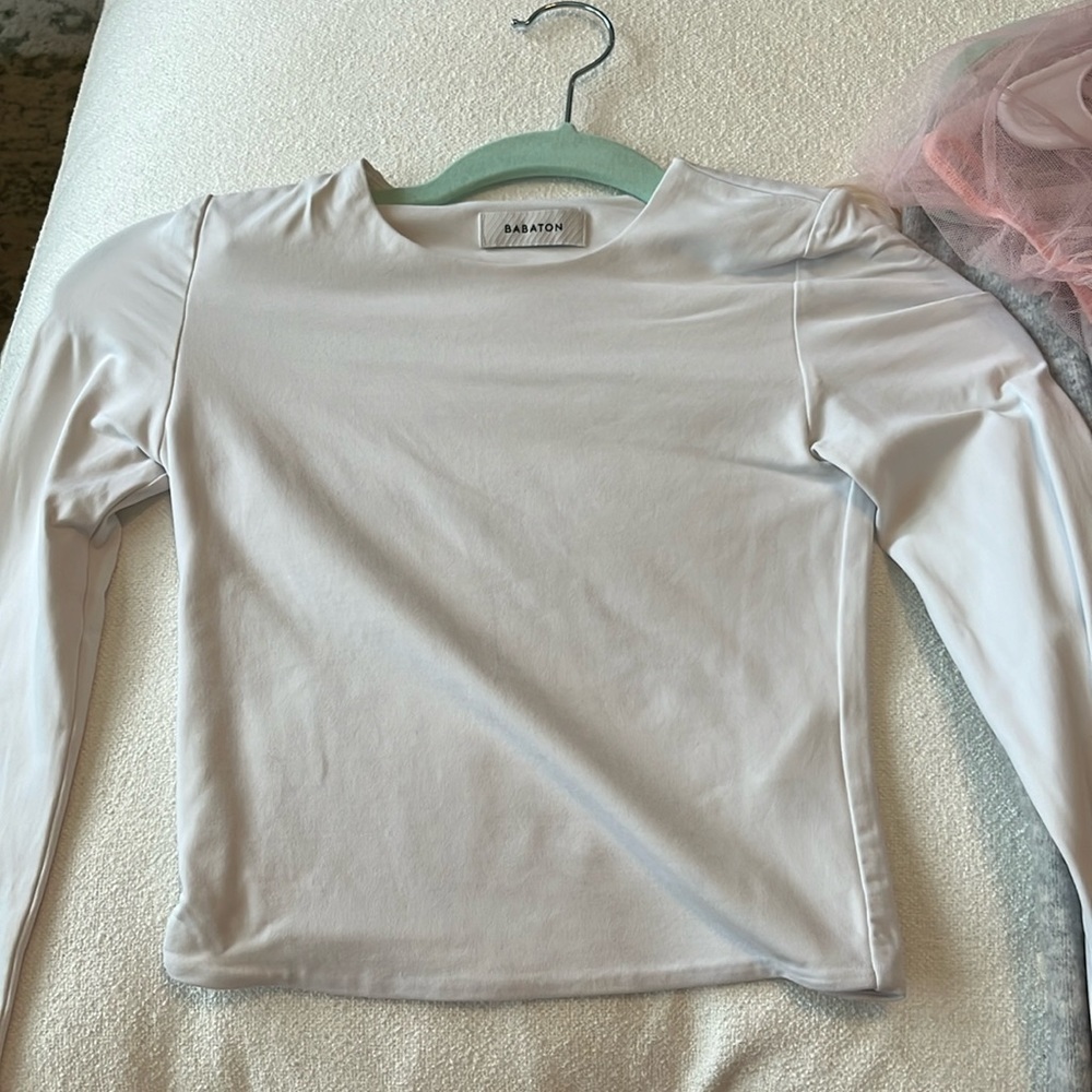 Babaton white long sleeve